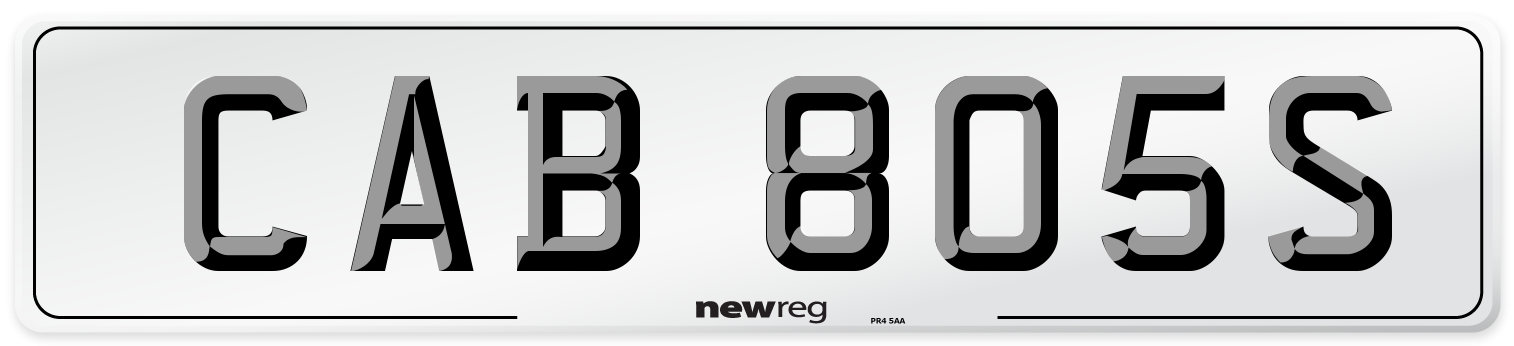 CAB 805S Number Plate from New Reg